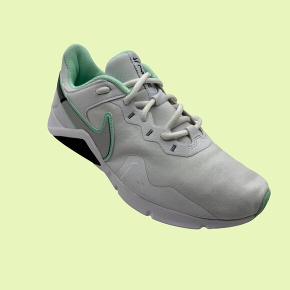 Size 10 - Nike Legend Essential 2 White Mint Silver Foam Women - Picture 1 of 14